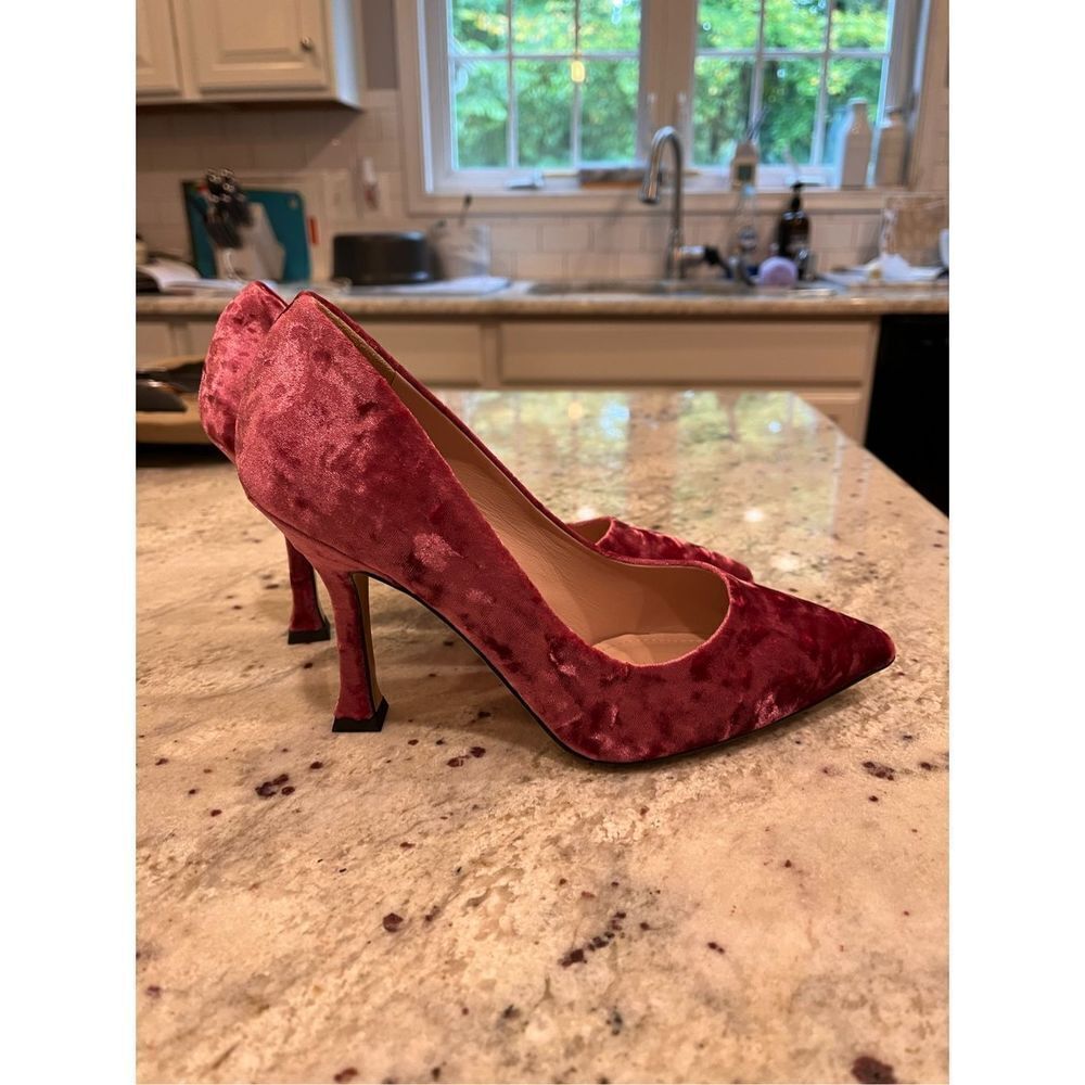 8 By Yoox Rose Crushed Velvet Heels sz 39 or US 8 NWOB